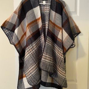 Flannel poncho